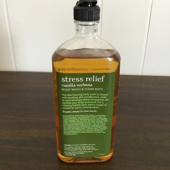 Bath & Body Works Stress Relief Vanilla Verbena Body Wash 10 oz DISCONTINUED - Picture 2 of 2